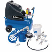 Draper 25936 Direct Drive Oil Free Air Compressor, 24L & Air Tool Kit
