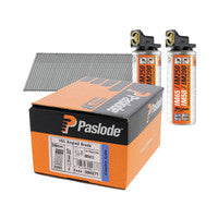 Paslode 300271 F16 1.6mm x 38mm Galvanised Angled Brad Nails (2000 Pack & 2 Fuel Cells)