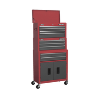Sealey AP2200BBSTACK Topchest, Mid-Box & Rollcab 9 Drawer Stack - Red