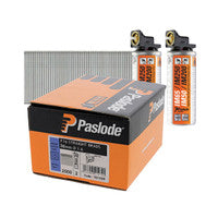 Paslode 921589 F16 1.6mm x 38mm Galvanised Straight Brad Nails (2000 Pack & 2 Fuel Cells)
