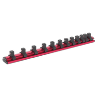 Sealey AK27083 Socket Retaining Rail Magnetic 3/8"Sq Drive 12 Clips