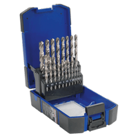 Sealey AK47191 HSS Split Point Fully Ground Drill Bit Set 19pc Metric