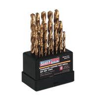 Sealey AK4719 HSS Fully Ground Drill Bit Set 19pc DIN 338 Metric
