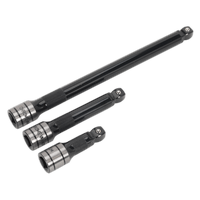 Sealey AK7692 Wobble/Rigid Extension Bar Set 3pc 1/2"Sq Drive Black Series