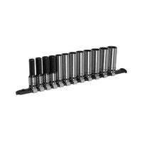 Sealey AK7993 Socket Set Deep 12pc 3/8"Sq Drive Metric - Black Series