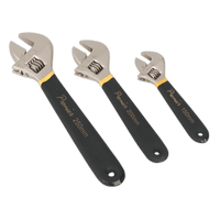 Sealey AK907 Adjustable Wrench Set 3pc Ni-Fe Finish