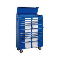 Sealey AP41COMBOBWS Retro Style Extra-Wide Topchest & Rollcab Combination 10 Drawer Blue/White Stripes