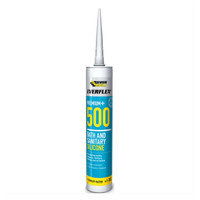 Everbuild Everflex 500TR Bath & Sanitary Silicone Sealant Clear 295ml