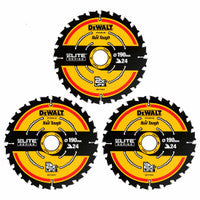 DeWalt DT10399-QZ ELITE Circular Saw Blade 190mm x 30mm 24T (Pack of 3)