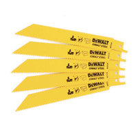 DeWalt DT2345-QZ Wood Cutting Reciprocating Saw Blade 152mm x 25 TPI (5 Pack)