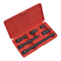 Sealey AK5514 1/2"Sq Drive Impact Adaptor & Extension Bar Set 6pc