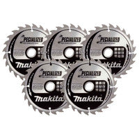 Makita B-09167 Specialized Circular Saw Blades 165 x 20mm 24T (5 Pack)