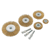 Sealey BWBS08 Wire Brush Set 8pc Brassed