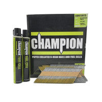 Champion 1st Fix 3.1 x 90mm Electro Galvanised Annular Ring Nails 2200 + 2 Fuel Cells