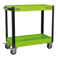 Sealey CX109HV Workshop Trolley 2-Level Heavy-Duty - Hi-Vis Green