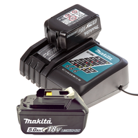 Makita DC18RC 18V LXT Charger with 2x 5.0Ah Batteries