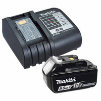 Makita DC18SD 14.4-18V Charger with 1 x 5.0Ah Battery