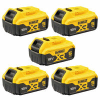 DeWalt DCB184 18v XR 5.0Ah Battery (Pack of 5)