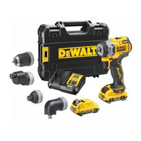 DeWalt DCD703L2T 12V XR Brushless Multi-Head Drill Driver with 2x 3Ah Batteries