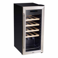 Baridi DH29 18 Bottle Wine Fridge Cooler & Touch Control, LED Light, Stainless Steel