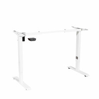 Dellonda DH64 Electric Adjustable Standing Desk Frame, 70kg Capacity, White, Quiet