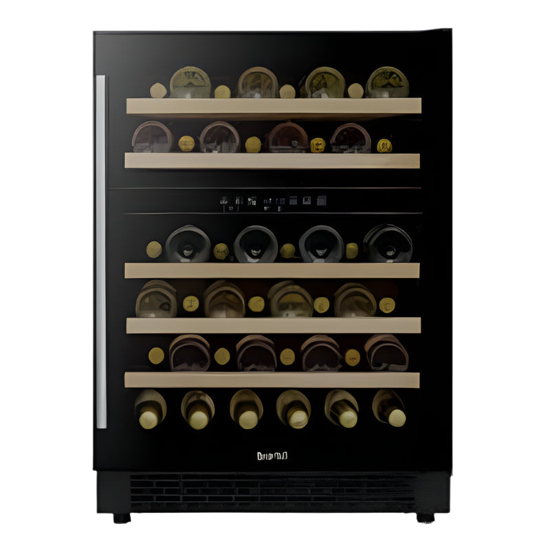 Baridi DH79 46 Bottle Wine Cellar Fridge with Digital Touch Screen Controls, Black