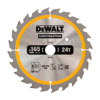 DeWalt DT1949-QZ Construction Circular Saw Blade 165mm x 20mm 24T