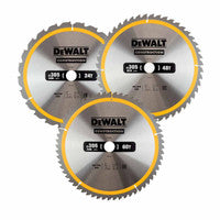 DeWalt DT1964 305 x 30mm 24T/48T/60T Construction Circular Saw Blade (Pack of 3)