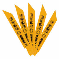 DeWalt DT2346 2X General Purpose Reciprocating Saw Blade 152mm x 6TPI (5 Pack)