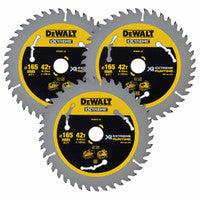 DeWalt DT99561-QZ XR Circular Saw Blade 165 x 20mm 42T (3 Pack)