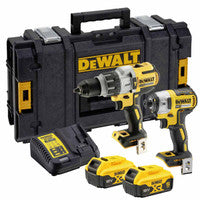 DeWalt DCK276P2-GB XR 18V Brushless Twin Kit with 2x 5.0Ah Batteries