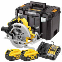 DeWalt DCS570P2-GB XR 184mm Brushless 18V Circular Saw with 2x 5.0Ah Batteries