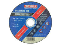 Faithfull FAI10012INOX Inox Cutting Disc 100 x 1.2 x 16mm
