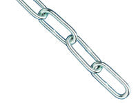 Faithfull FAICHCUT50Z Zinc Plated Chain 5mm x 2.5m - Max Load 160kg