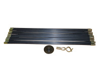 Faithfull FAIDRSET12 Universal Drain Clean Set (10 x Rods Plunger & Worm)