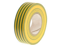 Faithfull FAITAPEPVCGY PVC Electricial Tape Green / Yellow 19mm x 20m