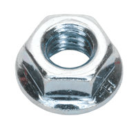 Sealey FN6 Flange Nut Serrated M6 Zinc DIN 6923 Pack of 100