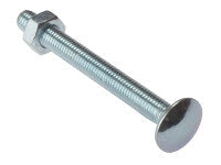 ForgeFix M6 x 50mm Carriage Bolt & Nut ZP 10CB650 (10 Pack)