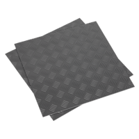 Sealey FT1S Vinyl Floor Tile with Peel & Stick Backing - Silver Treadplate Pack of 16
