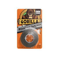 Gorilla Glue GRGHDMT Gorilla Heavy-Duty Double Sided Black Mounting Tape 25.4mm x 1.52m