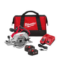 Milwaukee M18HD18 CS 18V 165mm Circular Saw for Wood and Plastic with 2x 4.0Ah Batteries