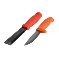 Hultafors HULEDC25HVK Chisel EDC 25mm & Craftsmens Knife HVK in a Double Holster