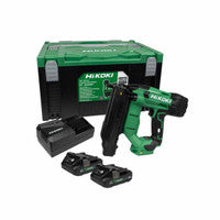 Hikoki NT1850DFJXZ 18V 18GA Compact Straight 2nd Fix Nailer with 2x 2.0Ah Batteries