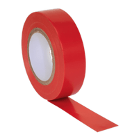 Sealey ITRED10 PVC Insulating Tape 19mm x 20m Red Pack of 10