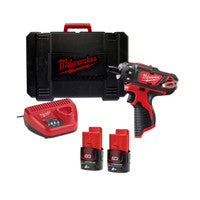 Milwaukee M12BD-202C M1212V Sub Compact Screwdriver with 2x 2.0Ah Batteries