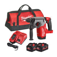 Milwaukee M18FH-552X 18V Fuel 4-Mode 26mm Brushless SDS Plus Hammer Drill with 2x 5.5Ah Batteries