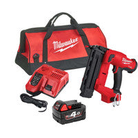 Milwaukee M18FN18GS-401X 18V Fuel Straight Second Fix Nail Gun with 1x 4.0Ah Battery