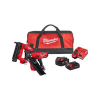 Milwaukee M18FPP2AR-522B 18V Fuel Cordless Nailer Twin Pack with 1x 2.0Ah Battery & 1x 5.0Ah Battery