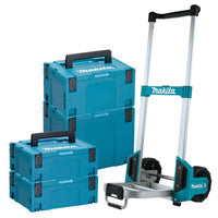 Makita 5-Piece Stackable Case Set with Trolley, 2 x Type 2 cases, 1 x Type 3 case, & 1 x Type 4 Case