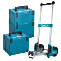 Makita 4-Piece Stackable Case Set with Trolley, 1 x Type 3 case, & 2 x Type 4 Cases